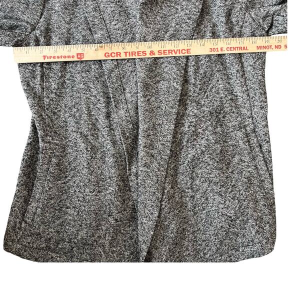 Eileen Fisher Cardigan Size XS Gray Marled Cotton Blend Knit Open Collar - Picture 9 of 10